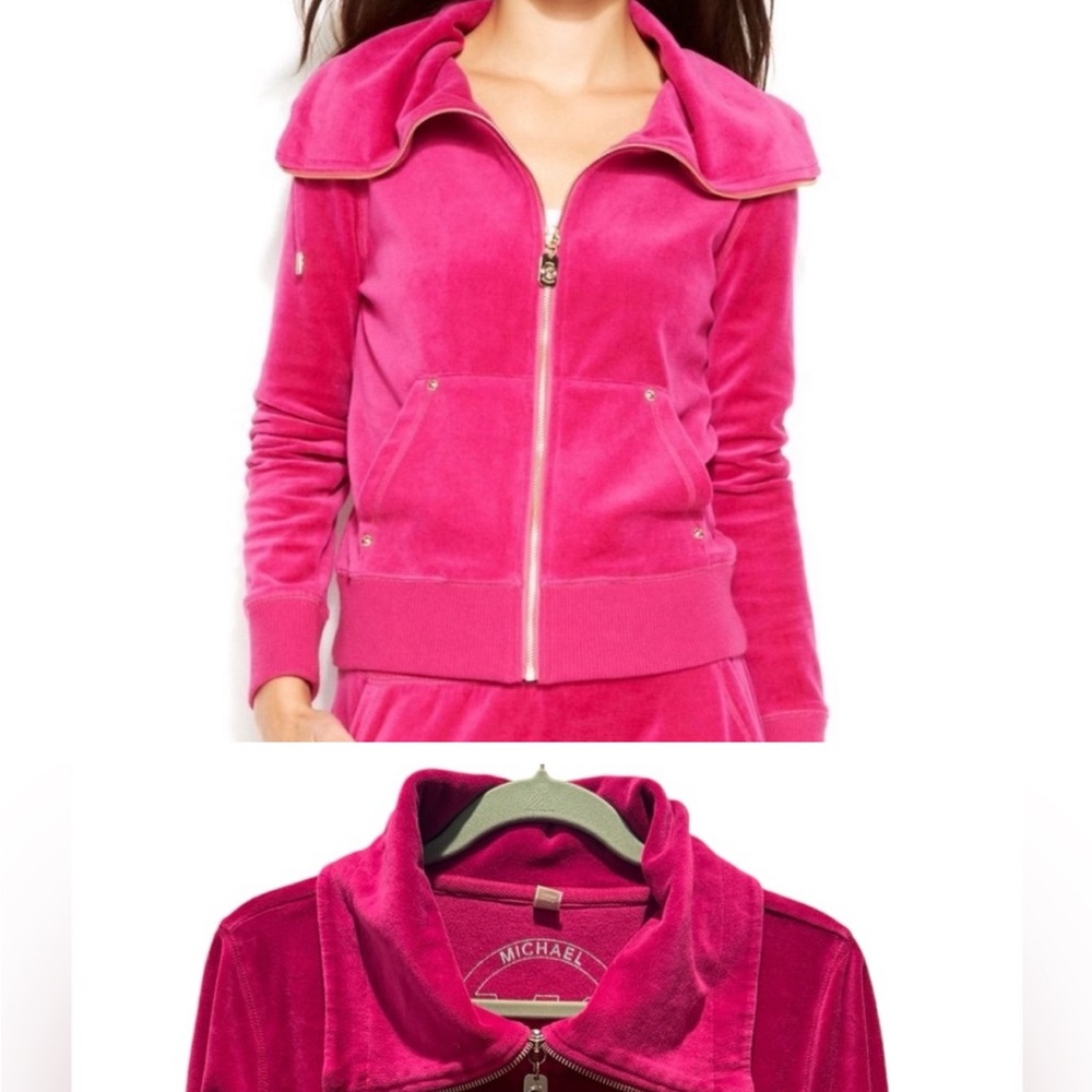 Michael Kors Vintage Pink Velour Jacket